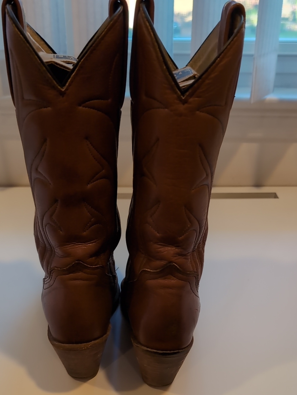 Frye Brown Women's Leather Western Heeled Boots - Picture 4 of 4